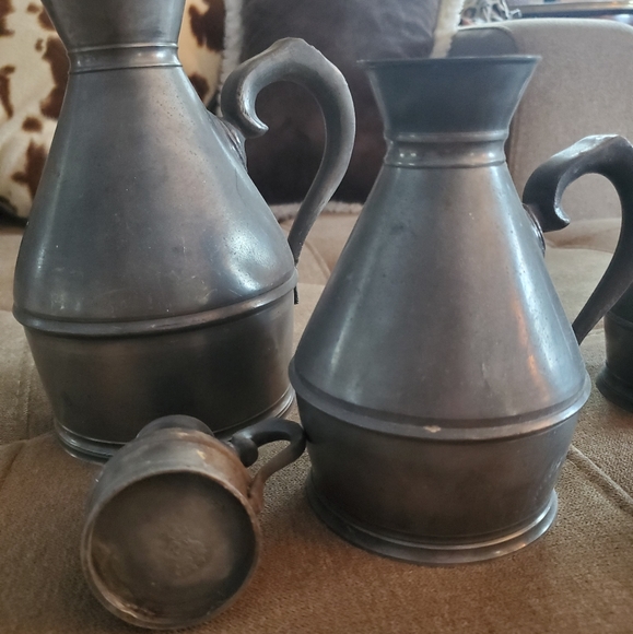 ❗💯 Rare Antique Pewter Graduated Measures - Picture 5 of 14